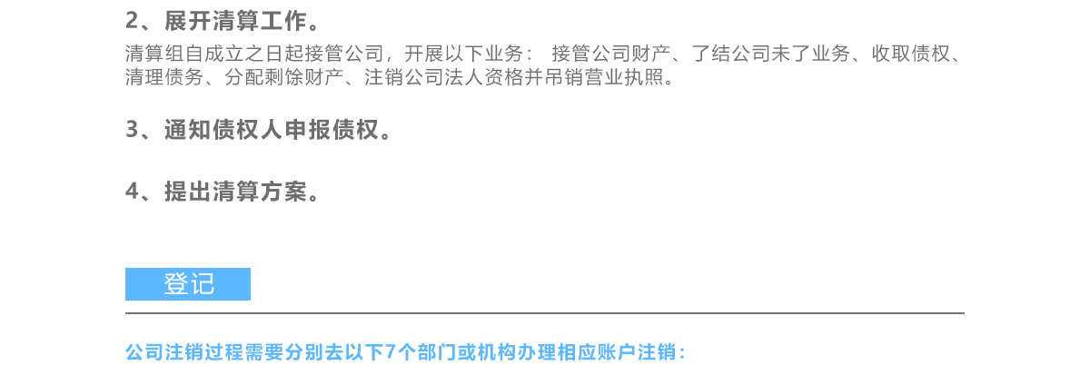 代理记账，公司注销流程，商务代办